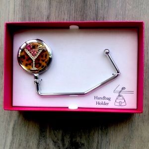 Martini Portable Metal Foldable Bag Purse Hook